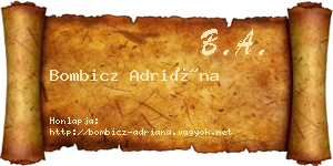 Bombicz Adriána névjegykártya